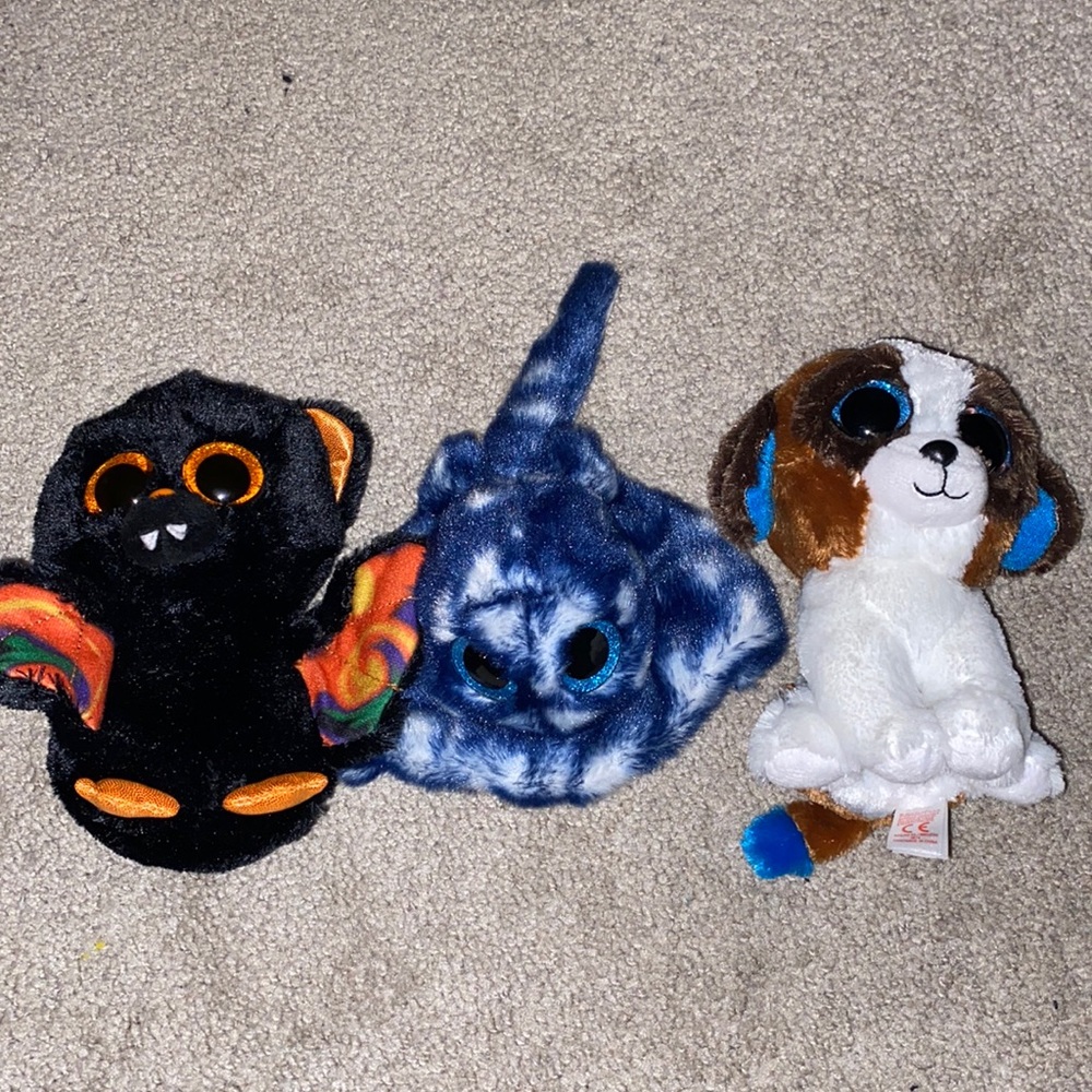 Three pack stuffed TY animals